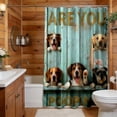 thumbnail image 5 of TIELUTT A Witty and Humorous Bathroom Curtain Shutter Glasses Shower Curtain with Window Curtain Wrap around Shower Curtain Striped Shower Curtain with Liner Clear Shower Curtain Liners 84 Inches Lon, 5 of 5