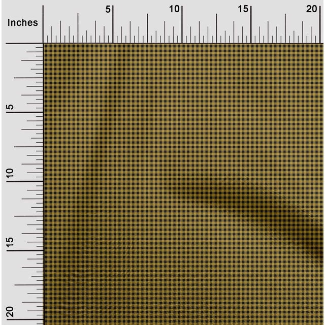 oneOone Polyester Lycra Fabric Gingham Check Fabric Prints By Yard 56 Inch Wide