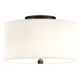 thumbnail image 4 of Henn&Hart 12" Matte Black Metal/Fabric Semi Flush Mount, 4 of 7