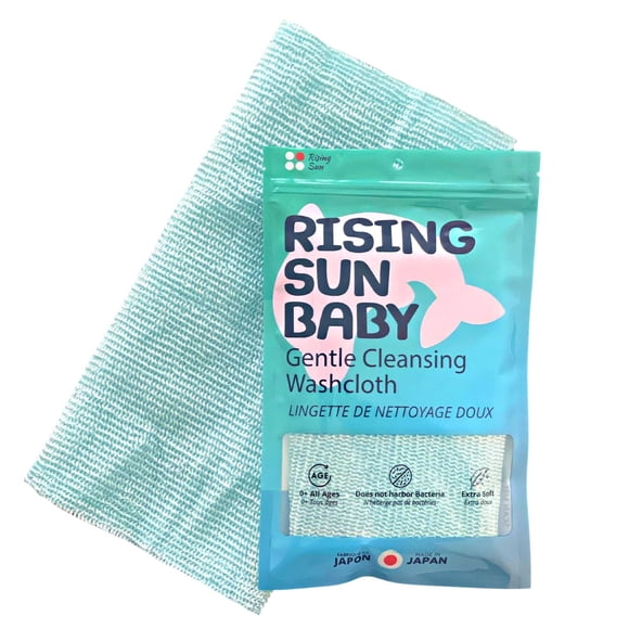 Gant de toilette Rising Sun pour bébé, ultra doux et doux pour les peaux délicates, séchage rapide, mousse de savon riche, pour nouveau-nés, nourrissons, tout-petits et enfants, fabriqué au Japon