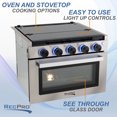 thumbnail image 4 of RecPro 21" Tall 3 Burner Propane RV Stove Gas Range without Range Hood, Silver, 4 of 12