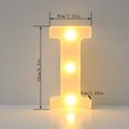 thumbnail image 3 of EGNMCR Room Decor Home Decor Alphabet LED Letter Lights Light Up White Plastic Letters Standing Hanging A-M & Letter Light, 3 of 3