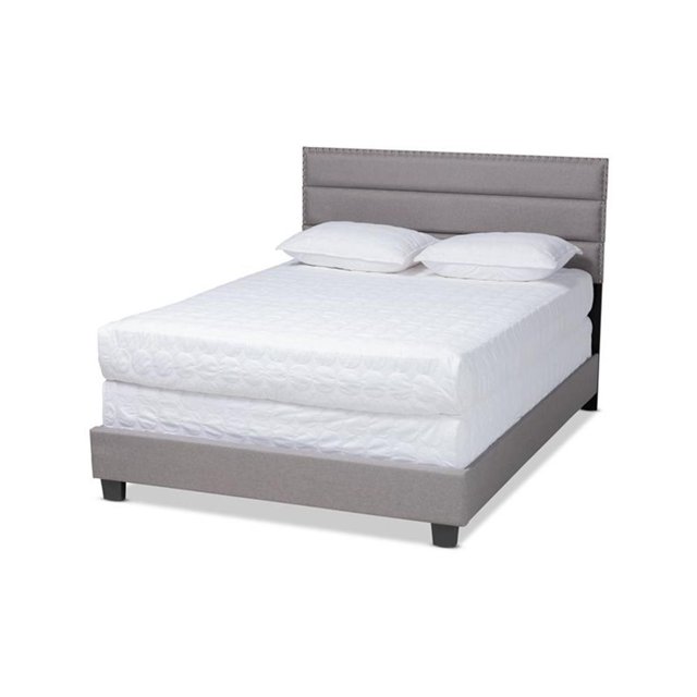 Baxton Studio Ansa Lit Grand Size en Tissu Gris
