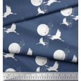 thumbnail image 3 of Soimoi Poly Georgette Fabric Bamboo Tree,Moon & Stork Bird Decor Fabric Printed Yard 52 Inch Wide, 3 of 3