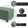 thumbnail image 4 of SNNROO Housse Extensible pour Pouf d'Intérieur, Jacquard, Rectangulaire, Housse de Repose-Pieds, Gris Foncé, Très Grand, 4 of 7