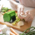 thumbnail image 1 of Herb Mincer Roller Manual Vegetable Cutter With 6 Stainless Steel Blades Multifunctional Hand Chopper For Fresh Herbs Kitchen Home Cooking Prep Hzhnb | Plastic, Green, 1 of 6