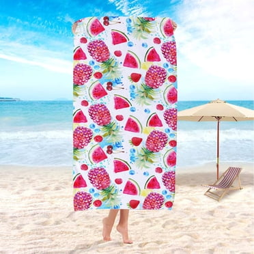 RXIRUCGD Microfiber Beach Towel - Oversized Beach Blanket Towel Portable Ultra Soft Super Water Absorbent Multi-Purpose Swim Towel for Adults Girls Women Kids