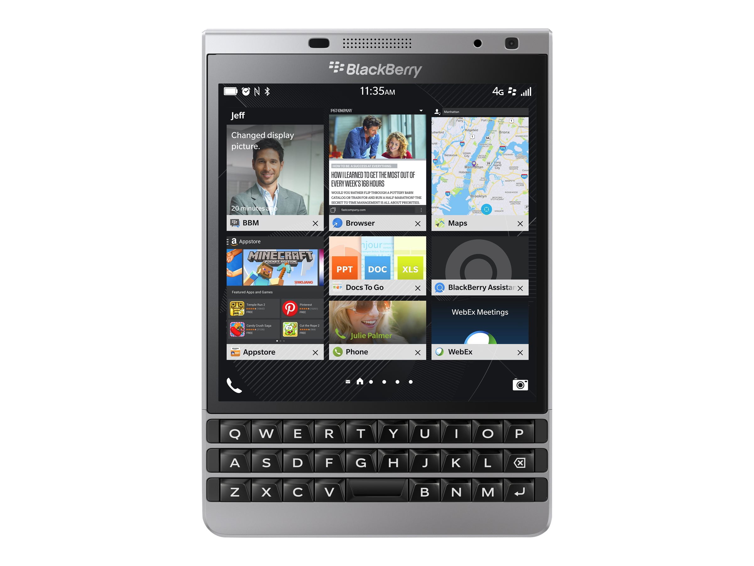 BlackBerry - Passport with 32GB Memory Cell Phone (Unlocked