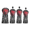 thumbnail image 3 of Premium Leather Golf Heads 1, 3, 5 Wood Driver & Aisle Covers with Elastic Closure, Embroidery, Fits The, 3 of 8