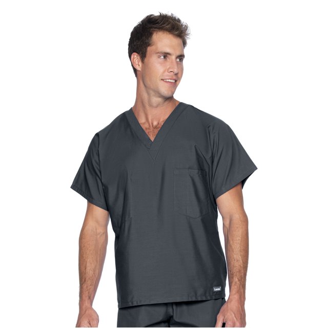 Landau Essentials Haut de Sarrau à Encolure en V : 1 Poche, Réversible, Unisexe, Coupe Classique Décontractée Sarraus Médicaux 7502
