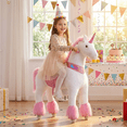thumbnail image 2 of PonyCycle Ride-On Unicorn Toy for Kids, Plush Riding Toy with Sound & Hand Brake, Kid-Powered, Ages 7+, Pink, Ux502, 2 of 10