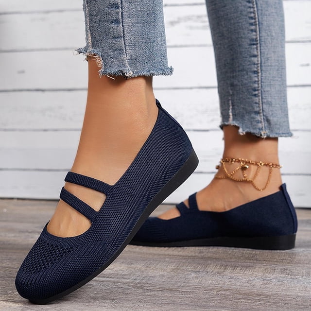 Qertyioot Espadrilles de Mode pour Femmes Liquidation Chaussures Plates Multicolores à Bout Rond pour Femmes Chaussures Décontractées Légères et Souples
