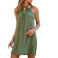 thumbnail image 2 of TIMIFIS Robe T-Shirt Décontractée d'Été pour Femmes, Robe Soleil Évasée, Couvre-Maillot de Bain de Plage - Été, 2 of 7