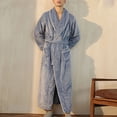 thumbnail image 4 of Timegard Womens Bathrobe Long Sleeve Lapel Neck Nightgowns Long Plush Robes Fall Winter Warm Comfy Robe, 4 of 5