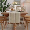 thumbnail image 3 of Meitianfacai Hemstitched Table Runner Cottons Linen Table Runners Embroidered Striped Boho Table Runner Home Decor, 3 of 9