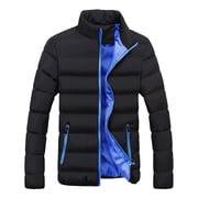 Men Winter Warm Slim Hooded Wool Coat Fit Thick Bubble Coat Mens Hooded Winter Coats Casual Jacket Outerwear