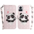 thumbnail image 2 of Case for Motorola Moto X30 Pro 5G Cover Magnetic 3D Pattern Wallet Flip Case With Strap - Cute panda, 2 of 5