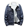 thumbnail image 3 of Veste en Denim Décontractée pour Homme et Manteau Veste à Col Montant en Velours à Simple Boutonnage, 3 of 4