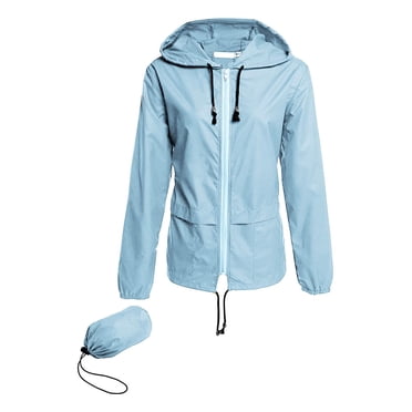 TheFound Manteau de Pluie Compressible Coupe-Vent à Capuche avec Cordon de Serrage Ajustable