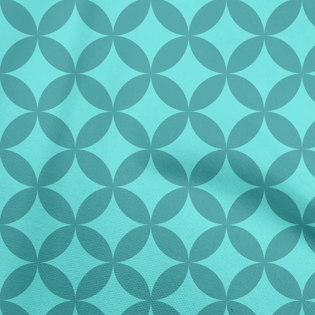 oneOone Polyester Spandex Sky Blue Fabric Geometric Sewing Craft Projects Fabric Prints By Yard 56 Inch Wide