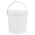thumbnail image 1 of UPOUART 1 Ensemble Seau Rond Multifonction avec Couvercle HDPE Blanc pour Usage Domestique, 1 of 6