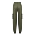 thumbnail image 3 of SUNSIOM Women Autumn Overalls, Solid-Color High Waist Cargo Pants with Pockets, 3 of 5