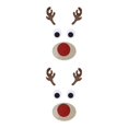 thumbnail image 4 of Transemion Festive Décor Christmas Window Sticker With Adorable Cute Cloth Christmas Window Stickers Door Decal Elk head 2Set, 4 of 6