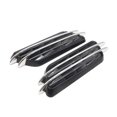 thumbnail image 1 of Unique Bargains 2Pcs Black Silver Tone Car Vehicle Side Fender Vent Air Flow Decoration Sticker, 1 of 3