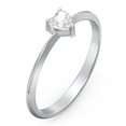thumbnail image 3 of Heart Birthstone Ring - Cubic Zirconia / White Topaz (April), 3 of 6