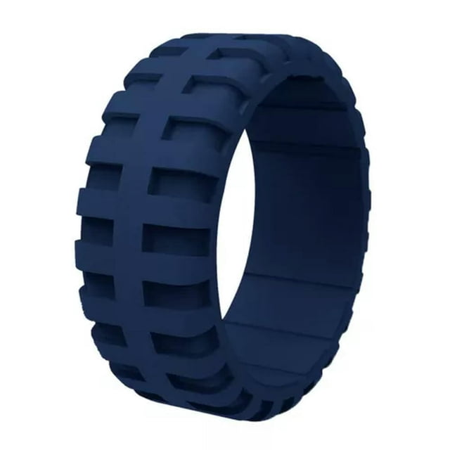 CHUANK Finger Ring Rubber Band Ring Silicone Rings Tire Pattern Wedding Men Breathable➳-01 green-10