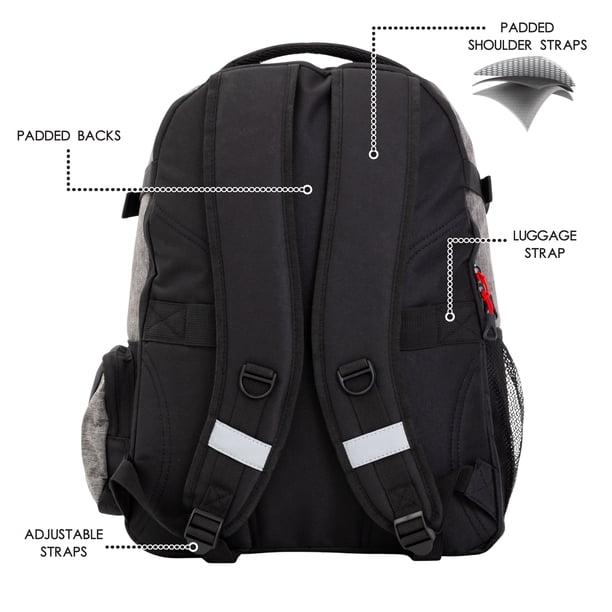 SKROSS School Backpack with Padded Straps and Laptop Pocket, Back