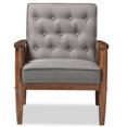 thumbnail image 3 of Allora Upholstered Gray Lounge Chair Rectangular Button-Tufting Unassembled, 3 of 6