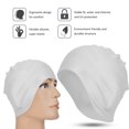 thumbnail image 1 of FLAMEEN Swim Pool Hat, 1Pc Stretchy Swim Hat, Adult Children Unisex Long Hair/Ear Protection Swimming Diving Outdoor Fun For Swimming Pool, 1 of 8