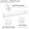 thumbnail image 4 of Clear Nail Polish Wall Rack with Removable End Caps Set of Acrylic Nail Polish Organizer Wall Mounted Fall-proof Nail Polish Sorage Shelves for Bottles, 4 of 7
