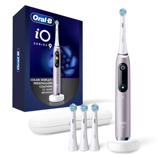 Oral-B iO Series 9 Electric Toothbrush with 4 Brush Heads, Rose