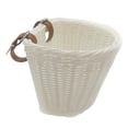 thumbnail image 3 of Almencla Kids Bike Basket Front Handlebar Basket Handwoven Multi Purpose Fits Most Bikes White, 3 of 8