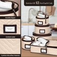 thumbnail image 2 of Hold N Storage Microfiber Dinnerware Storage Organizer 5-Piece Set , Beige W/ Brown Trim Adult, 2 of 7