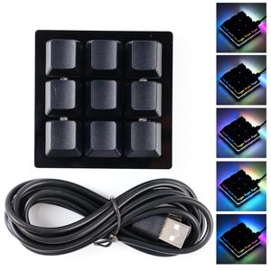 9-key Clavier mécanique portable multifonction Macro pour le jeu UK J9U6