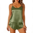 thumbnail image 2 of Uootdi Womens Rompers Satin Fabric Backless Spaghetti Strap Loose Fit Breathable Jumpsuits Casual Overalls Night Out Wear Gift, 2 of 6