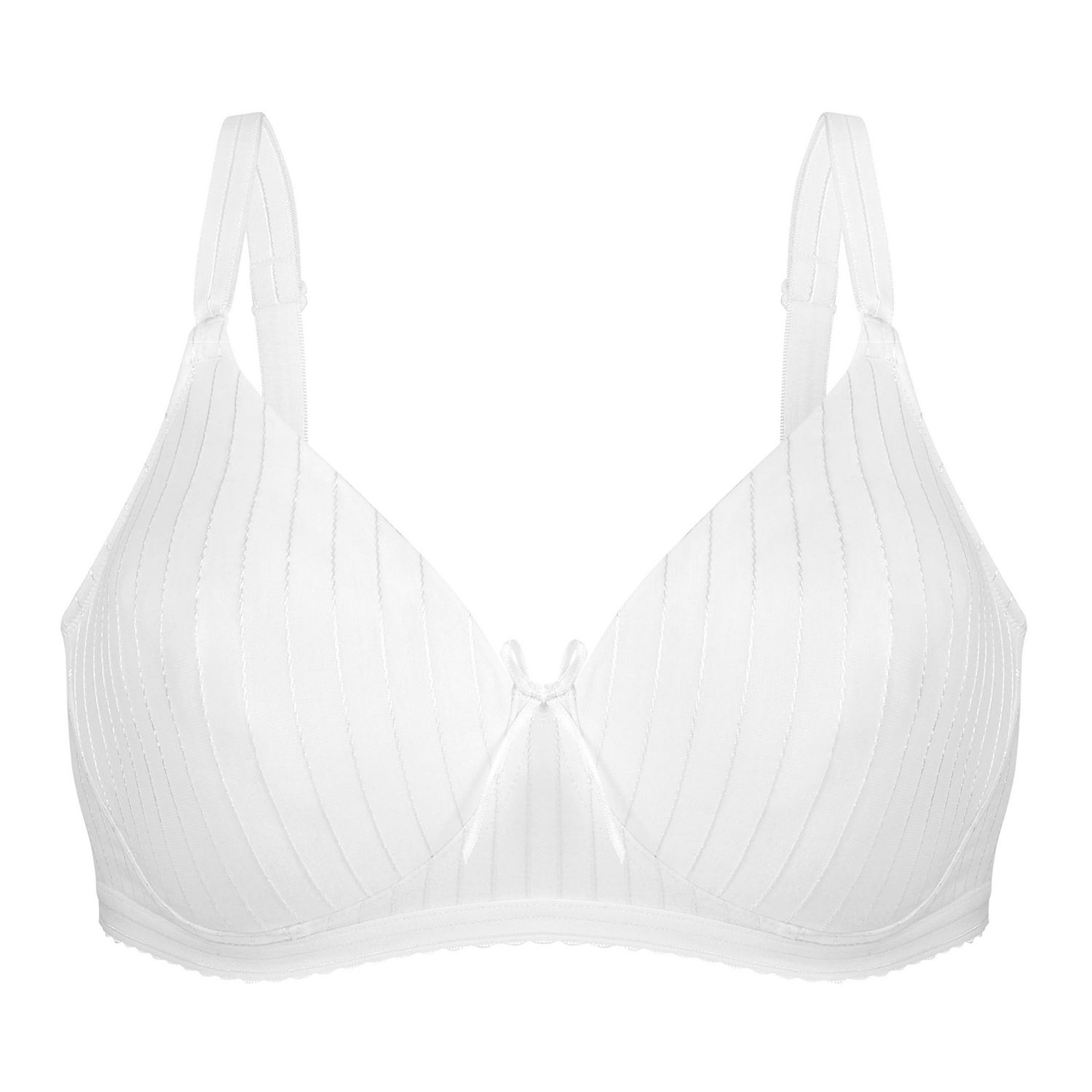 Bestform 97086248 Soutien-gorge sans armatures en coton rayé avec bonnets légèrement doublés