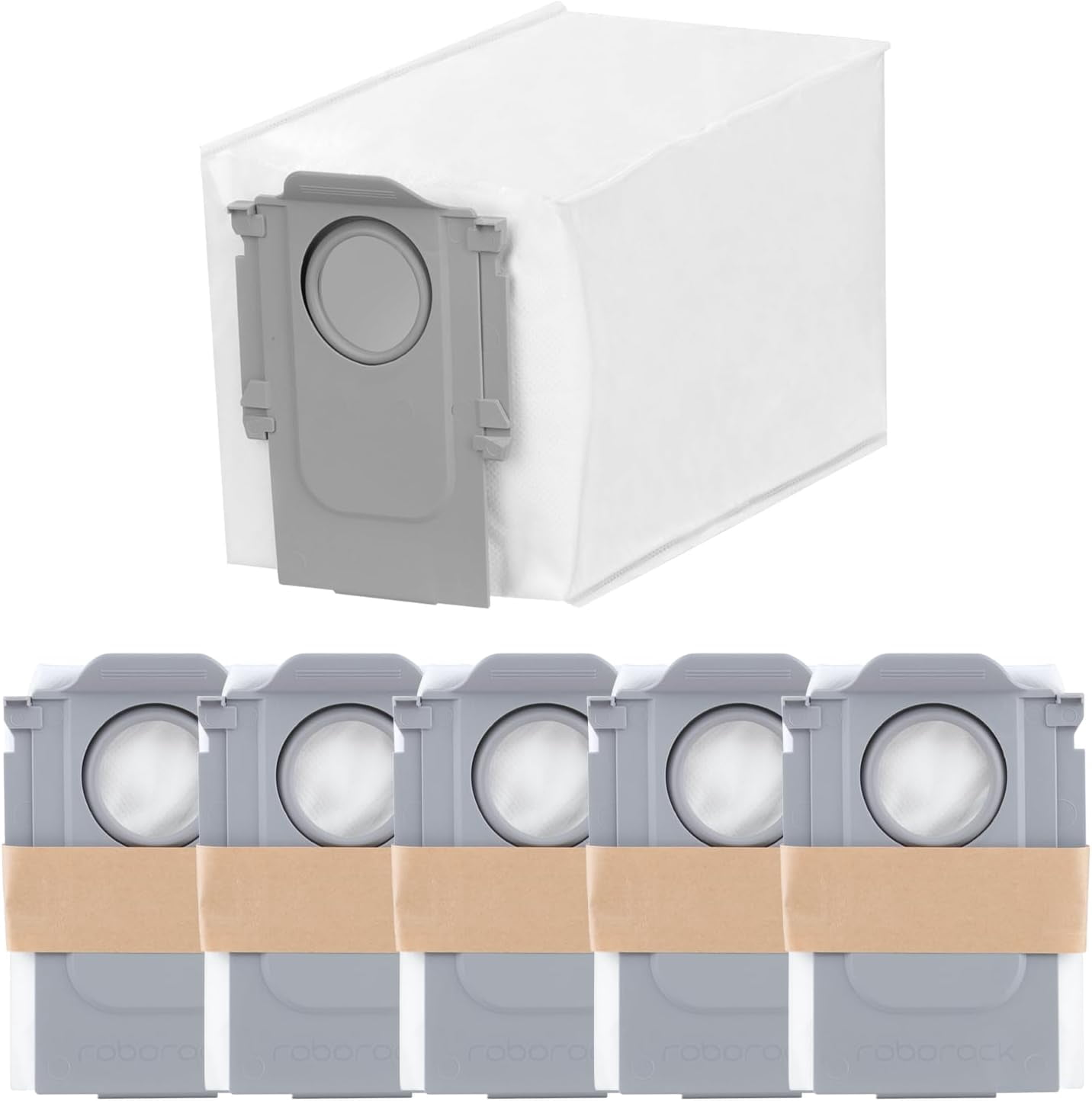 Roborock 6 Packs Disposable Dust Bags for QRevo series, QR series, S8MaxVUltra, Qrevo MaxV, Qrevo Pro, Qrevo Curv Series, Qrevo Edge Series, Saros 10 series, Robot Vacuum