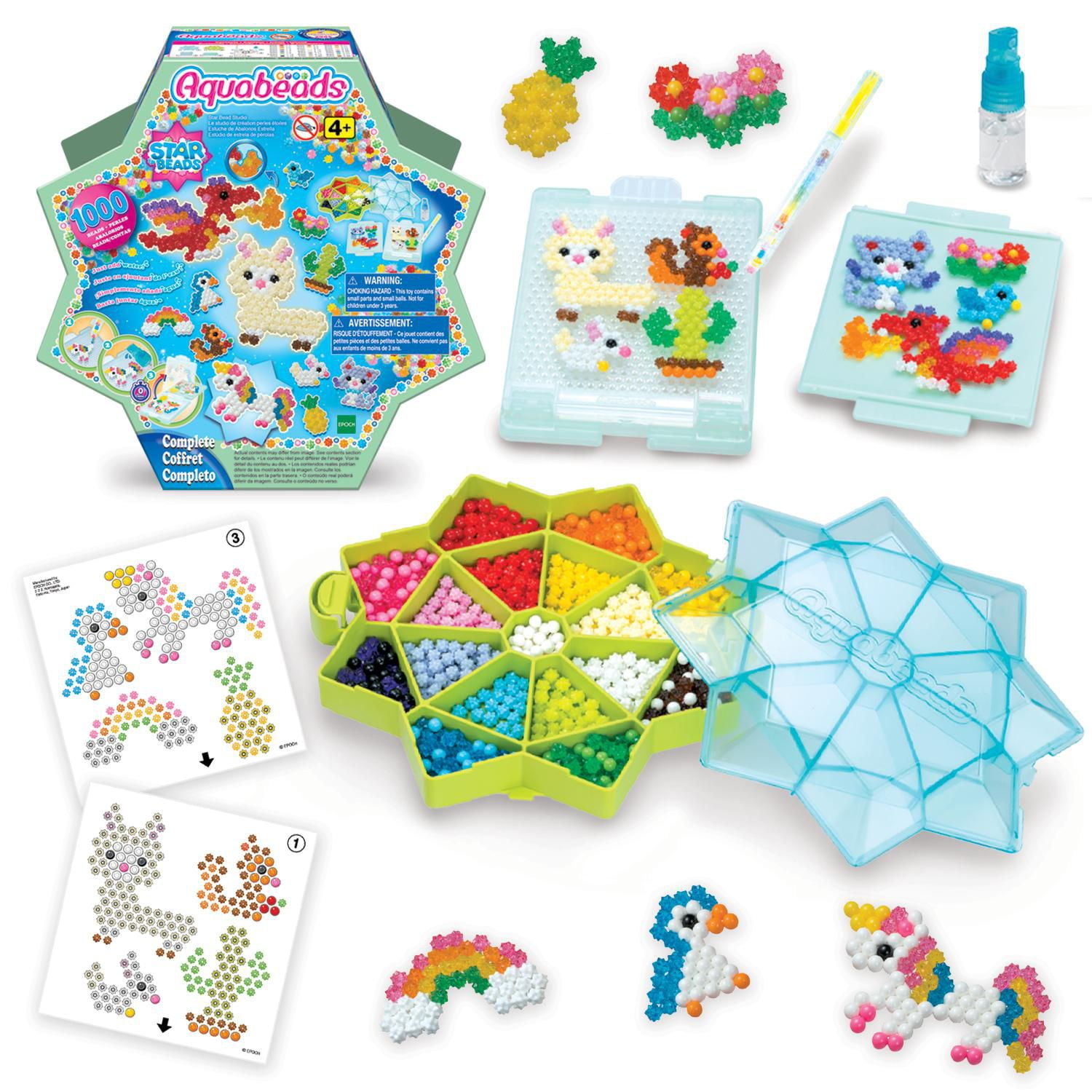 Aquabeads Star Bead Studio, Kit Complet de Perles d'Art et d'Artisanat pour Enfants, Plus de 1 000 Perles