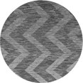 thumbnail image 1 of Ahgly Tapis Rond Lavable en Machine Intérieur Transitionnel Gris Foncé, 4 Pieds Rond, 1 of 7