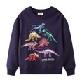 thumbnail image 1 of Chandail Molletonné à Col Rond en Coton à Manches Longues pour Petits Garçons, Dinosaures, Chandail Molletonné Décontracté à Motif de Dessin Animé, 1 of 6