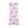 thumbnail image 4 of PMVFHDE Robe Fille pour l'Été Mode Fille Mignonne Printemps et Été Imprimée Col Rond Sans Manches Robe Décontractée (5), Rose, 8-9, 4 of 5