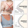 thumbnail image 4 of Women's Rhinestone Sports Bra - Hollow Back Design w/ Wide Strap Support | Anti-Sagging Wireless Bra for Workouts & Mature Figures, 4 of 4