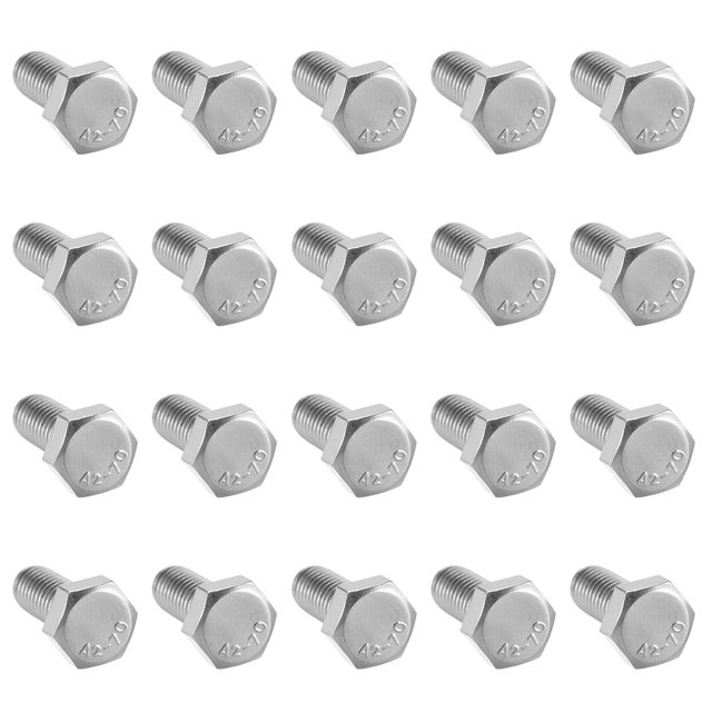 Unique Bargains M4 Thread 10mm Hex Screws Bolts 304 Stainless Steel 20 Pack