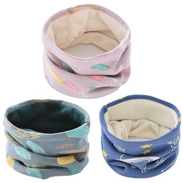 Bangcool Foulard de Cou pour Enfants Épais - 3 Pcs Chauffe-Cou Chaud Dessin Animé pour Bébé Foulard d'Hiver pour Nourrisson