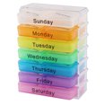 thumbnail image 1 of Unique Bargains Household Travel Detachable Medication Reminder Daily Am PM Weekly Pill Organizer Box Case, 1 of 4