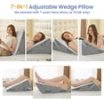 thumbnail image 3 of Wedge Pillows for Adult Adjustable Bed Wedge Pillow for Post Surgery Triangle Pillow Headboard with Bolster Cushion for Sleeping Acid Reflux Neck & Back Support and Dark G, 3 of 9